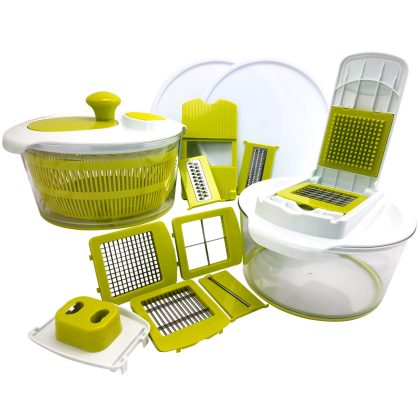 MegaChef 10-in-1 Multi-Use Salad Spinning Slicer