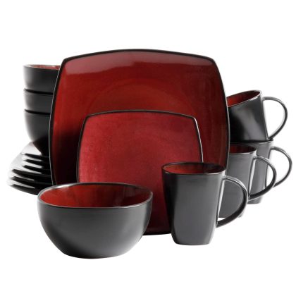 Gibson Elite Soho Lounge Square 16-Piece Dinnerware Set