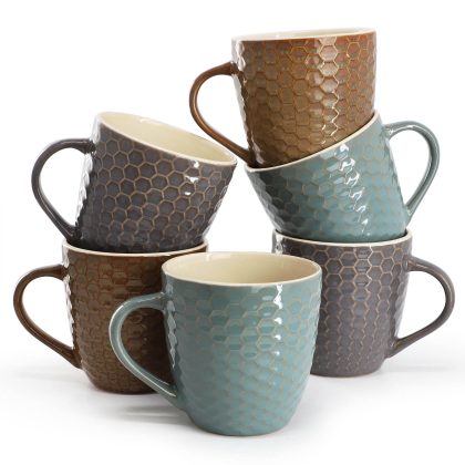 Elama Honeysuckle 6-Piece 15 oz. Mug Set