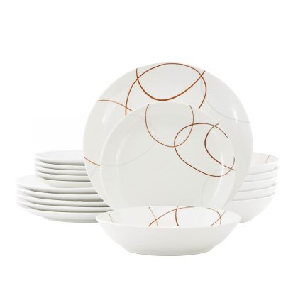 Elama Sydney 18 Piece Porcelain Dinnerware Set