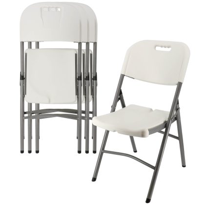 Elama 4 Piece Stackable Folding Chair Set for Indoor and Outdoor
