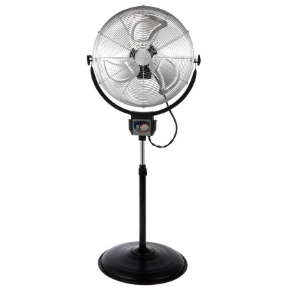 Optimus 20 Inch Industrial Grade HV Oscillating Stand Fan with Chrome Grill