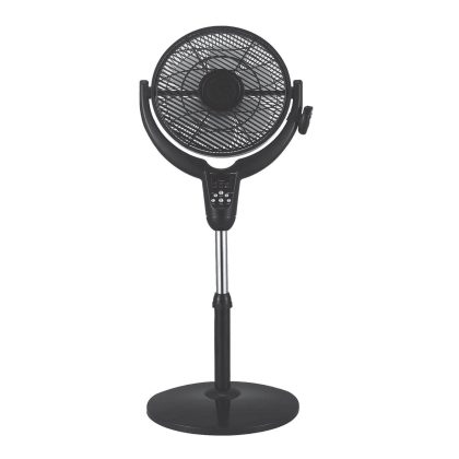 Optimus 14 Inch Louver Rotating Oscil Pedestal Air Circulator with Remote