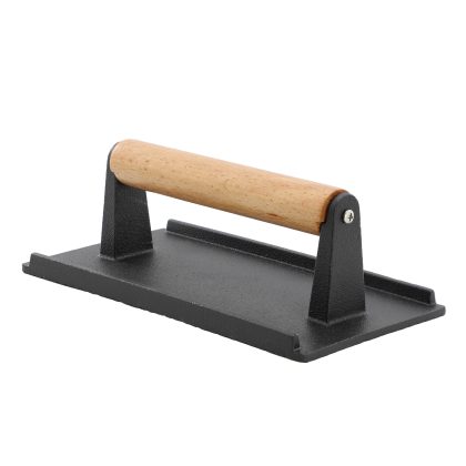 MegaChef 8 x 4 Inch Rectangle Heavy Duty Cast Iron Grill Press