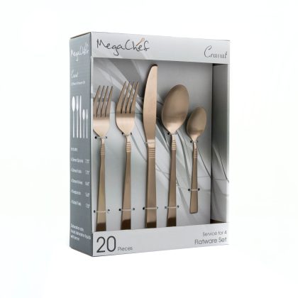 MegaChef Cravat 20 Piece Flatware Utensil Set