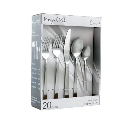 MegaChef Cravat 20 Piece Flatware Utensil Set
