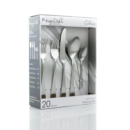 MegaChef Gibbous 20 Piece Flatware Utensil Set