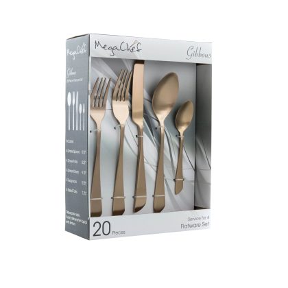 MegaChef Gibbous 20 Piece Flatware Utensil Set