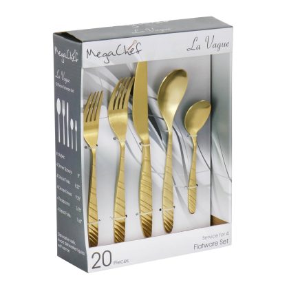 Megachef La Vague 20 Piece Flatware Utensil Set