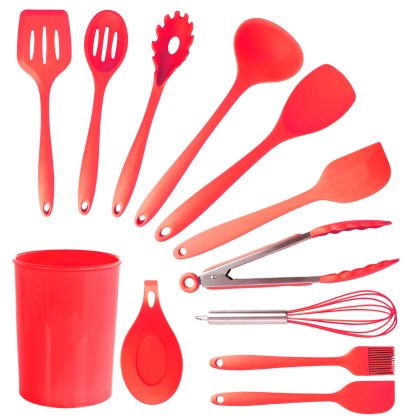 MegaChef Red Silicone Cooking Utensils