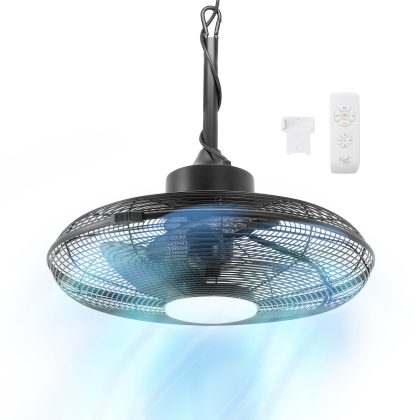 Vie Air 20 Inch 3 Speed Gazebo Outdoor Fan in Matte Black
