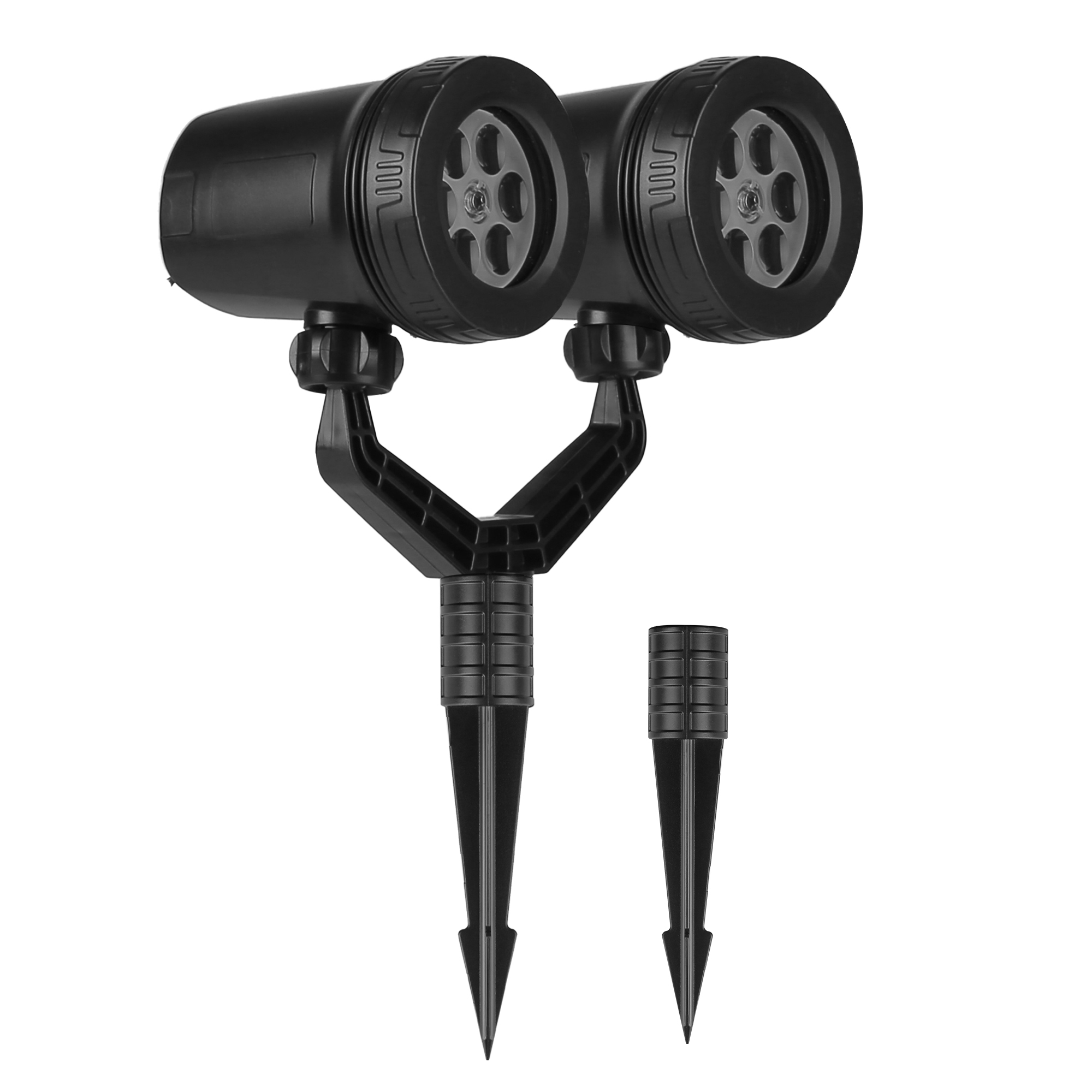 Christmas Snowflake Projector Light Dual-Head LED Stake Light IP44 Waterproof Xmas Decoration For Holiday Indoor Outdoor Use Garden Patio Wall Decor - Image 2