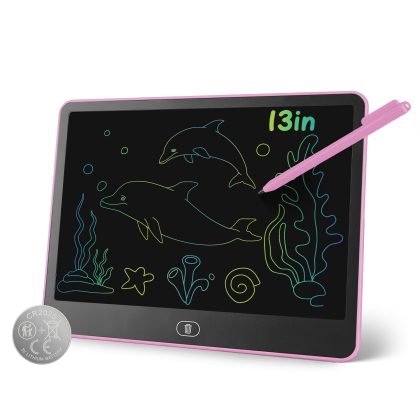 LCD Writing Tablet for Kids, Reusable Doodle Board with Stylus & Lock Function, One-Touch Erase Drawing Pad for Boys Girls Toddler Travel Learning Toy