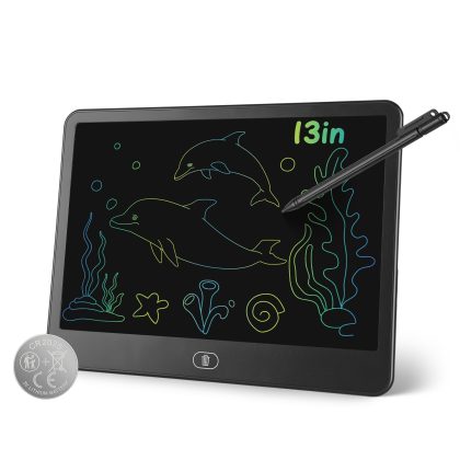 LCD Writing Tablet for Kids, Reusable Doodle Board with Stylus & Lock Function, One-Touch Erase Drawing Pad for Boys Girls Toddler Travel Learning Toy