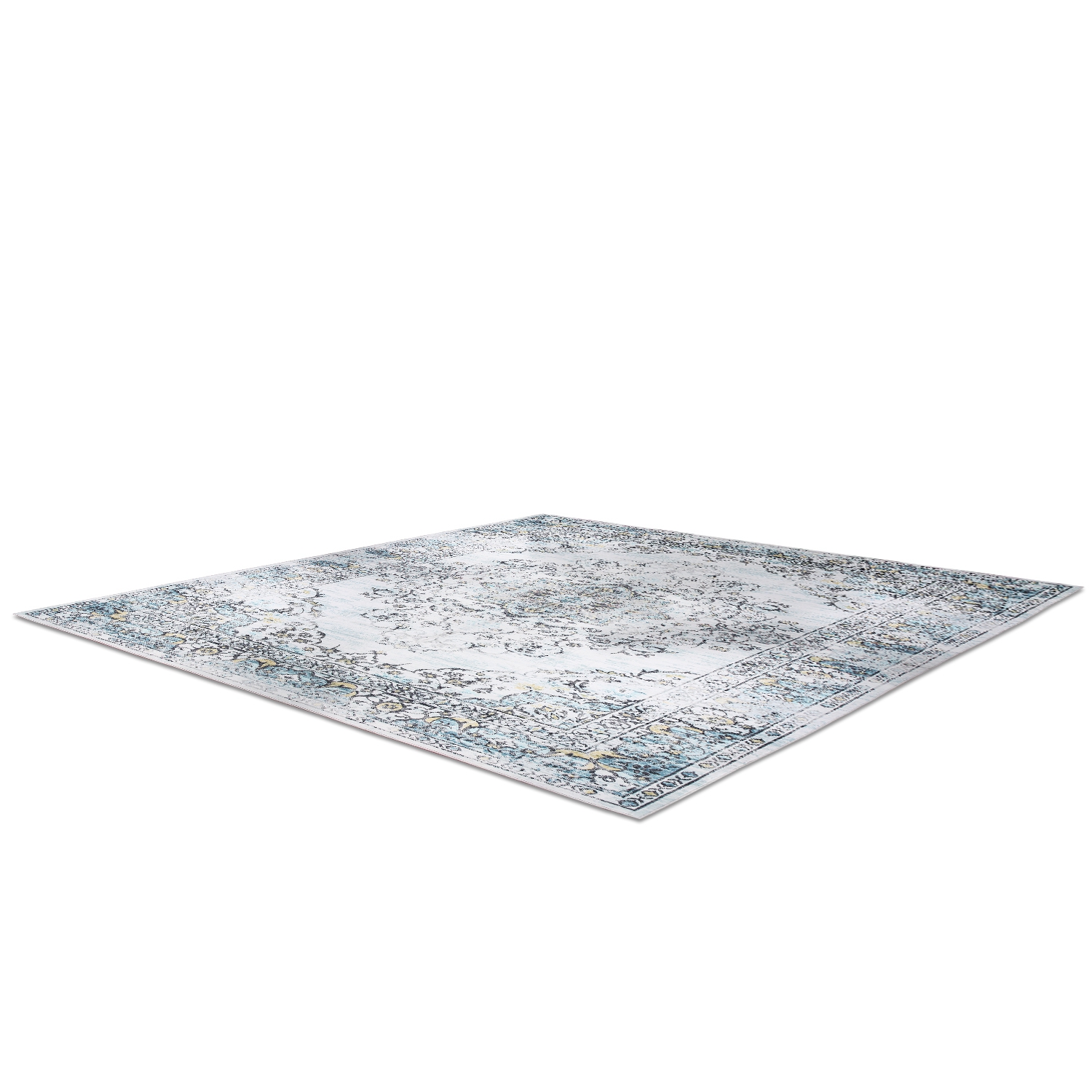 6x9FT Vintage Area Rug Modern Non Slip Carpet Boho Low Pile Soft Rug Waterproof Machine Washable Rug for Living Room Bedroom Kitchen Dining Room Under - Image 5