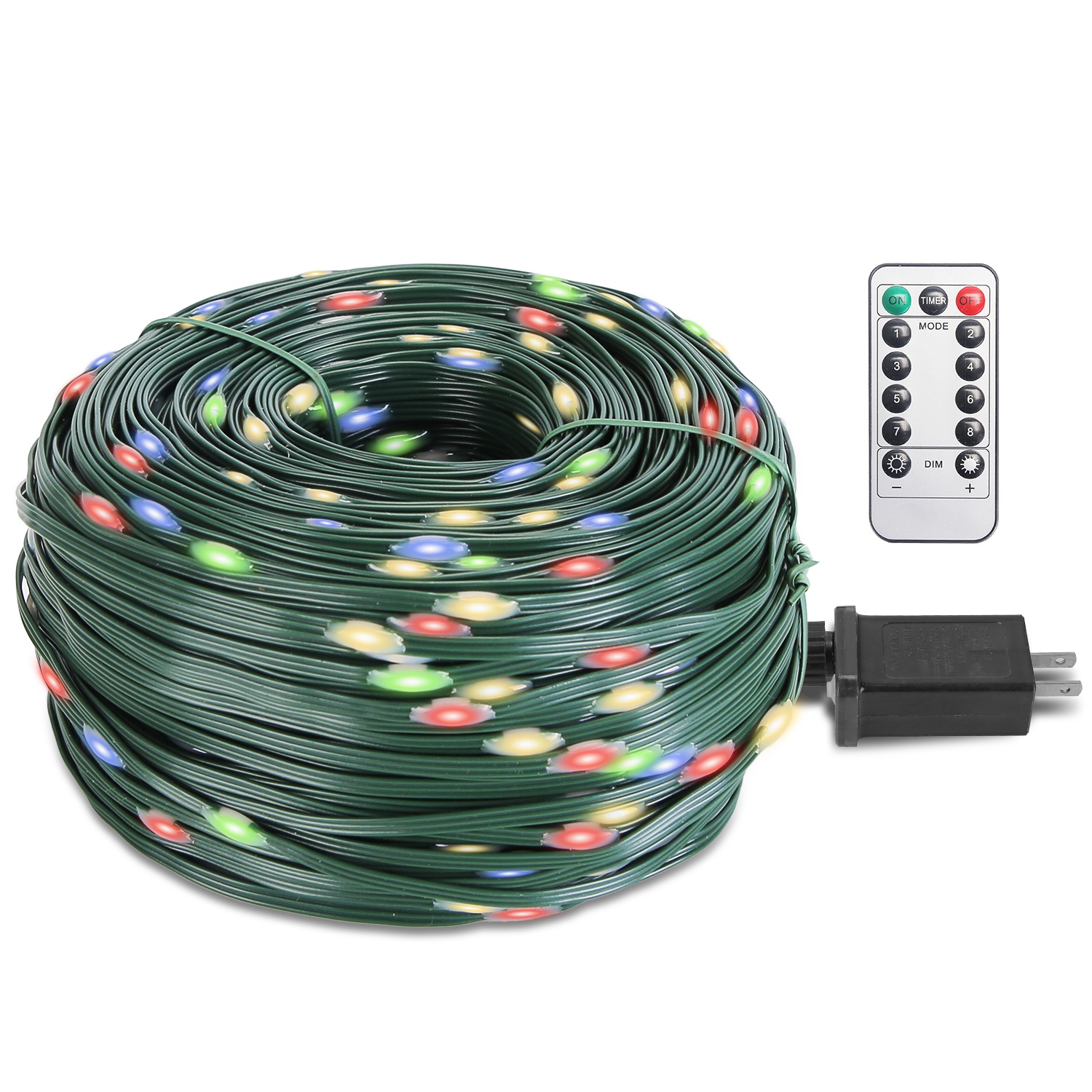 330FT 1000LED String Lights Outdoor Christmas Decoration Lights with Remote IP44 Waterproof 8 Lighting Modes 8 Brightness Timer Plug In Fairy Light Xm - Image 3