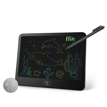 LCD Writing Tablet for Kids, Reusable Doodle Board with Stylus & Lock Function, One-Touch Erase Drawing Pad for Boys Girls Toddler Travel Learning Toy
