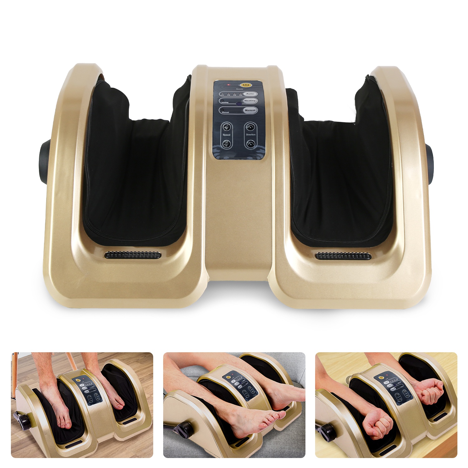 Shiatsu Foot Massager Electric Foot Massaging Machine Feet Kneading Massager with Auto/Manual Modes Heating Function 15Mins Auto Off 350° Rotable Supp - Image 3
