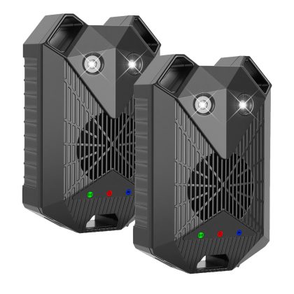 2 Pack Under Hood Ultrasonic Rodent Repeller Rodent Control Deterrent Chaser Blocker for Vehicle Indoor with Strobe Light 3 Power Supplies