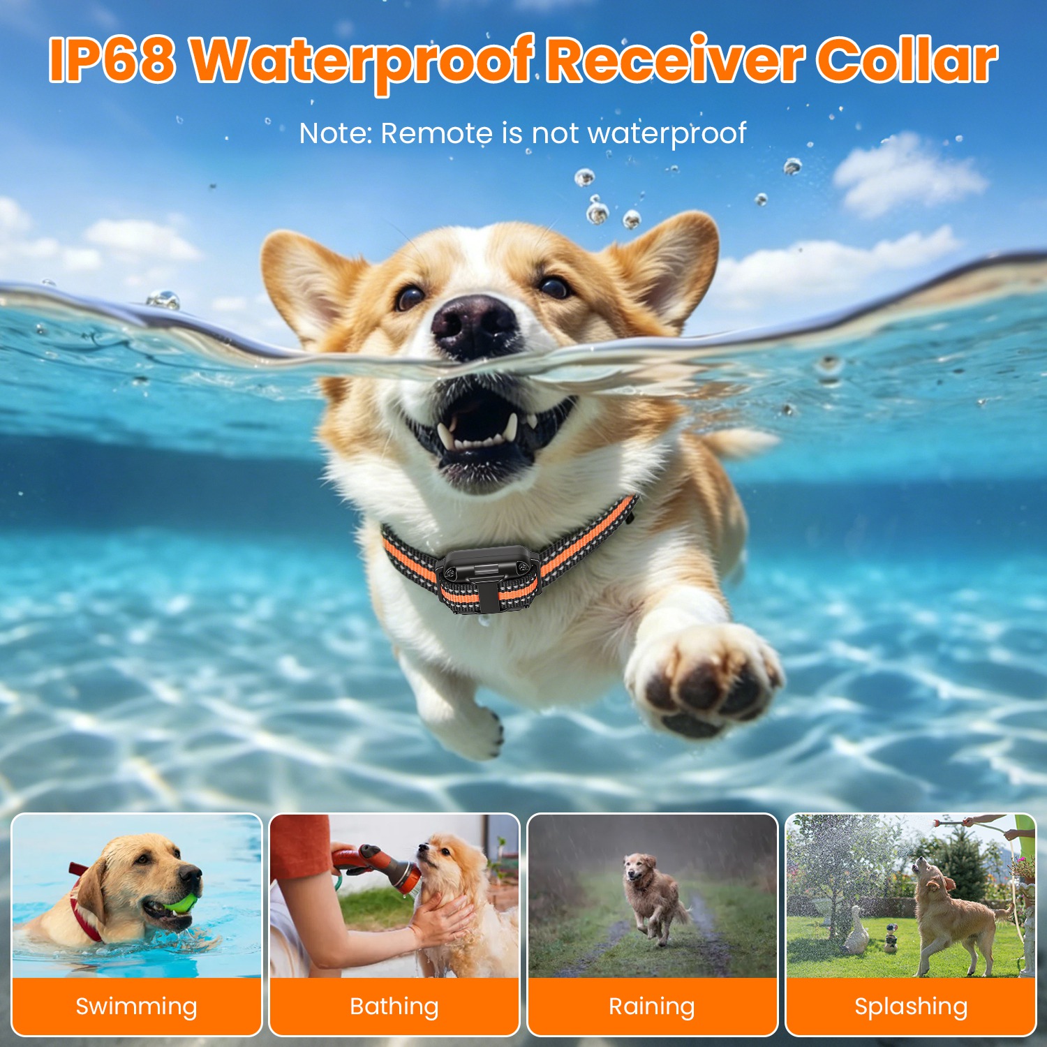 Dog Training Collar with Remote Rechargeable Dog Training Collar IP68 Waterproof with 4 Training Modes 3 Channels for Medium and Small Dogs - Image 10