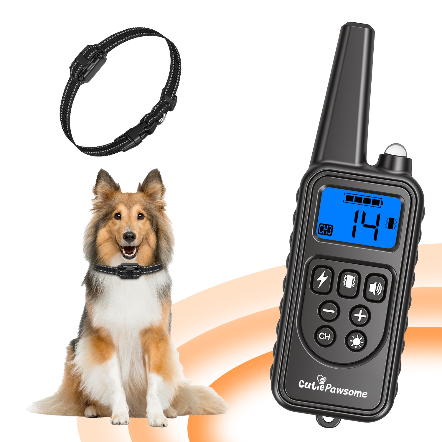 Dog Training Collar with Remote Rechargeable Dog Training Collar IP68 Waterproof with 4 Training Modes 3 Channels for Medium and Small Dogs - Image 2