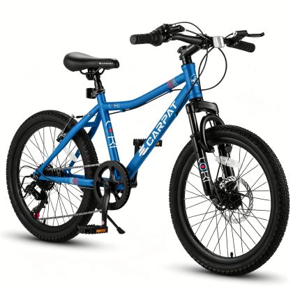 Forbidden to Sell on Temu 20 Inch Kids Mountain Bike, 7-Speed Boys Girls Bicycle with Front Suspension, Disc & V-Brake, Steel Frame Children's Bike f