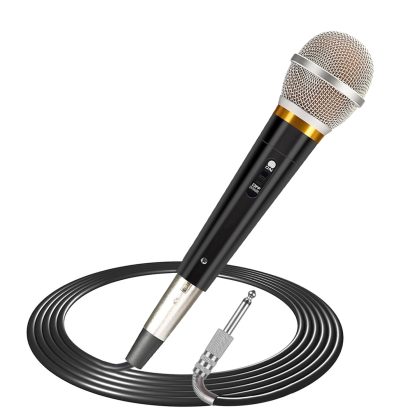 Handheld Dynamic Microphone Wired XLR Microphone with On/Off Switch 13ft Detachable XLR Cable Professional Studio & Live Performance Cardioid Mic for