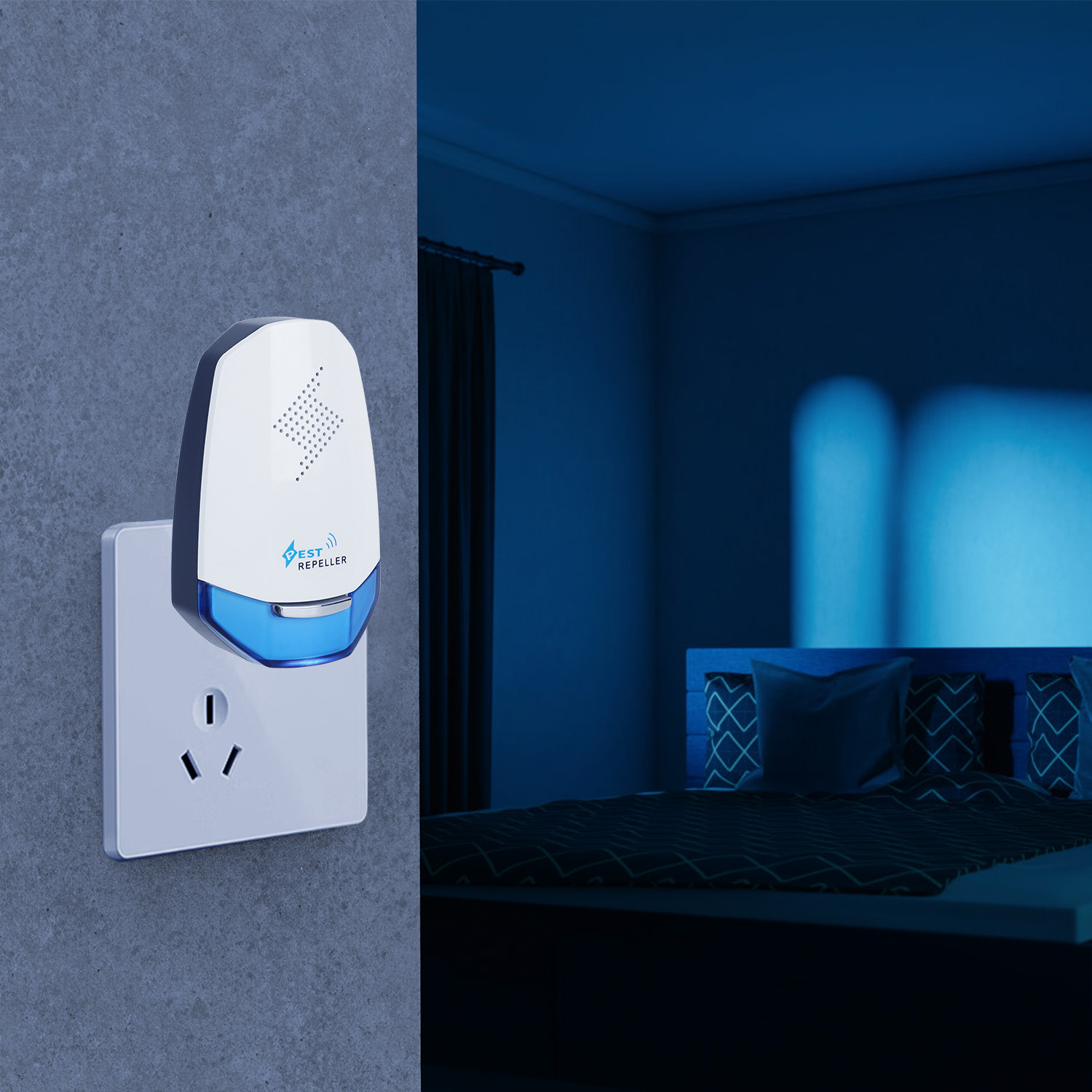2 Pack Ultrasonic Pest Repeller with Night light Plug In Pest Mice Repellent Indoor Roach Bed Bug Mouse Rodent Mosquito Killer for Bedroom Garage Ware - Image 6