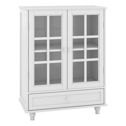 <strong style="color:red;">Prohibited Platform: Temu</strong>
Buffet Cabinet with Glass Doors and Adjustable Shelves, Modern Storage Sideboard Cabine