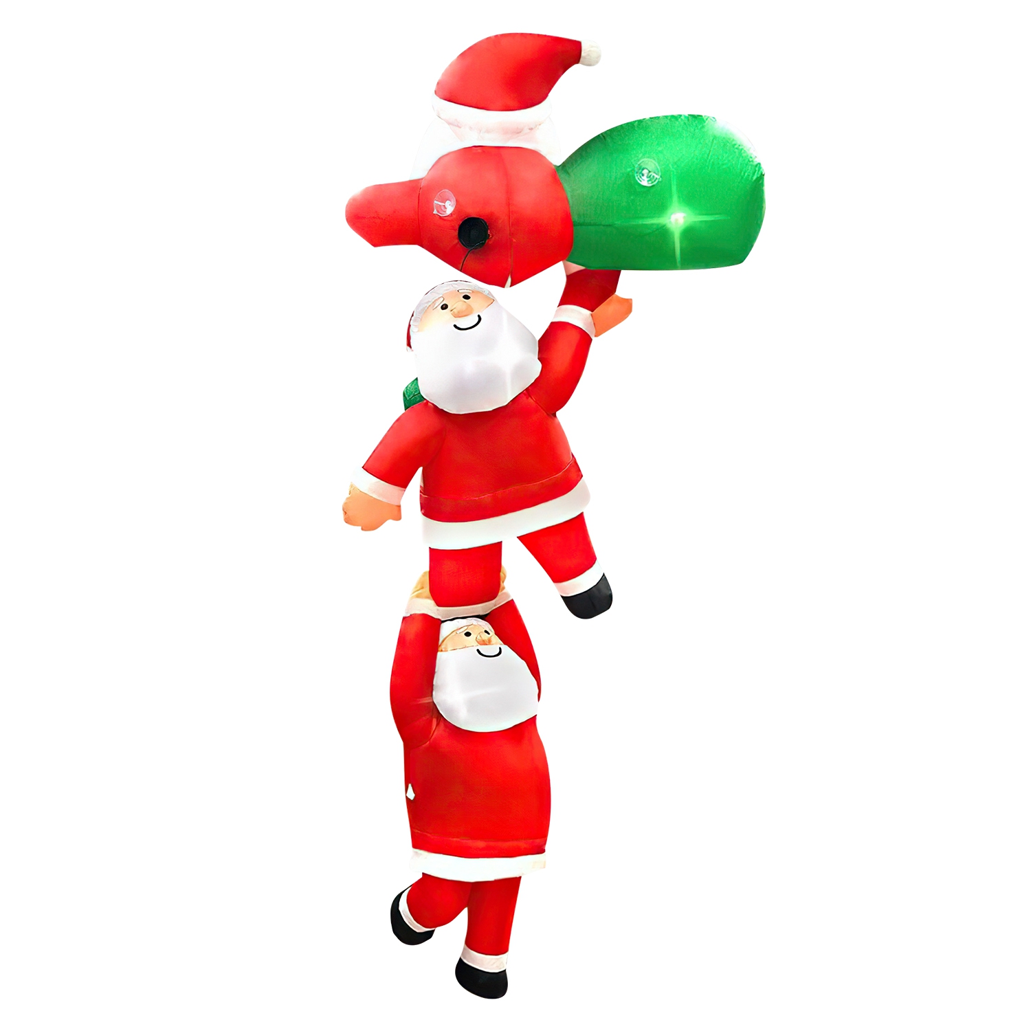 8FT Climbing Inflatable Santa Claus with Light Hanging Blow Up Christmas Inflatable Indoor Outdoor Christmas Decorations 3 Santa Claus 3 Merry Christm - Image 3