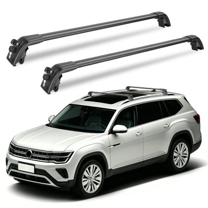 Roof Rack Cross Bars Fit for Volkswagen Atlas 2022-2026 with Factory Raised Side Rails Lockable Aluminum Roof Rack Crossbars With Locks Anti-Theft Car