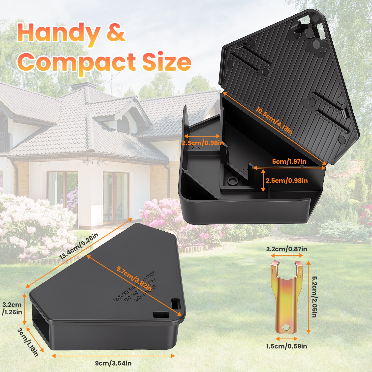 6 Packs Mouse Bait Station with Keys Tamper Resistant Indoor Outdoor Mouse Bait Boxes Reusable Locking Rodent Bait Stations for Home Garage Garden War - Image 8