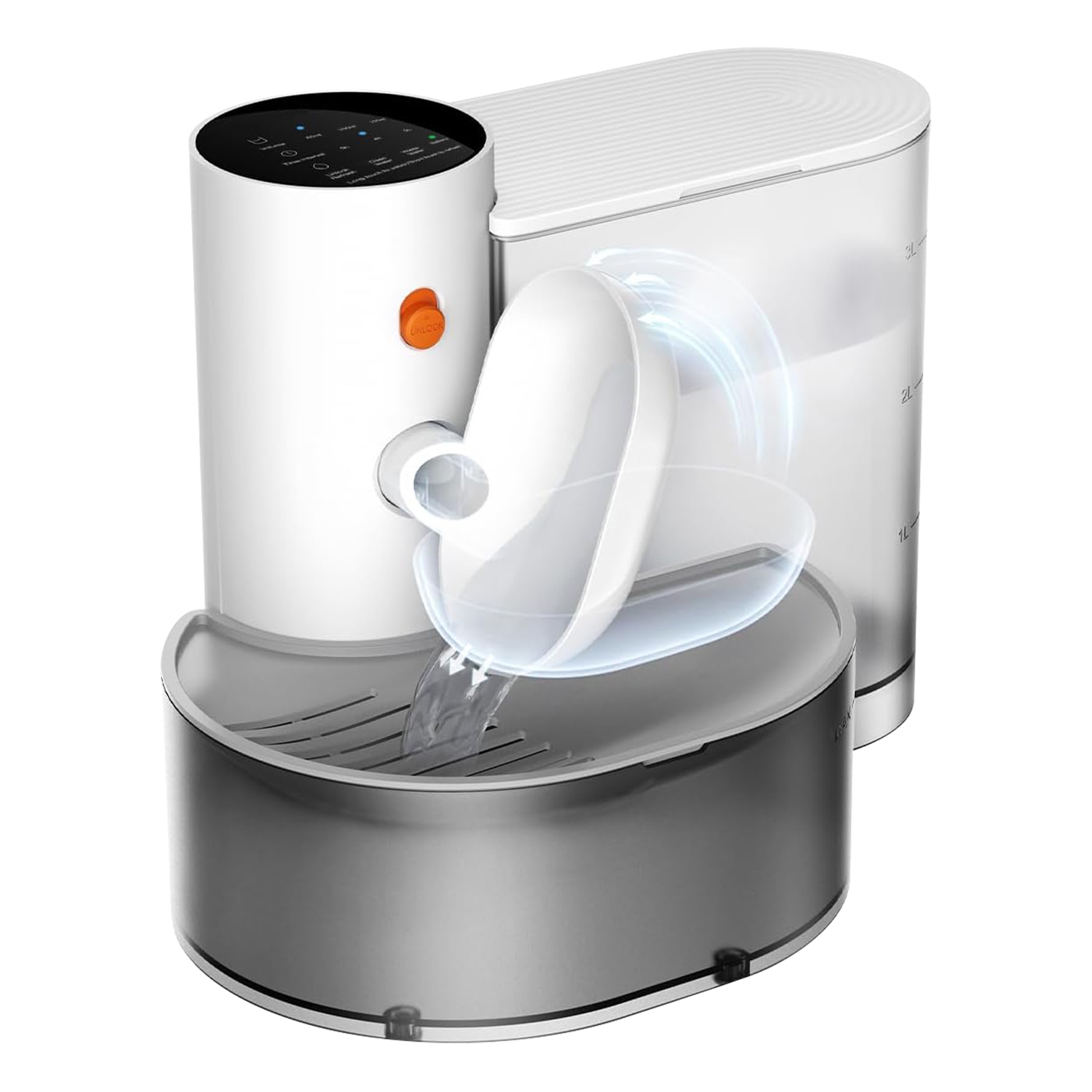 Smart Pet Water Fountain Automatic Cat Water Dispenser 3L/101OZ Cordless Rechargeable Dog Water Fountain Self-Refill with 3 Adjustable Volume 3 Time I - Image 2