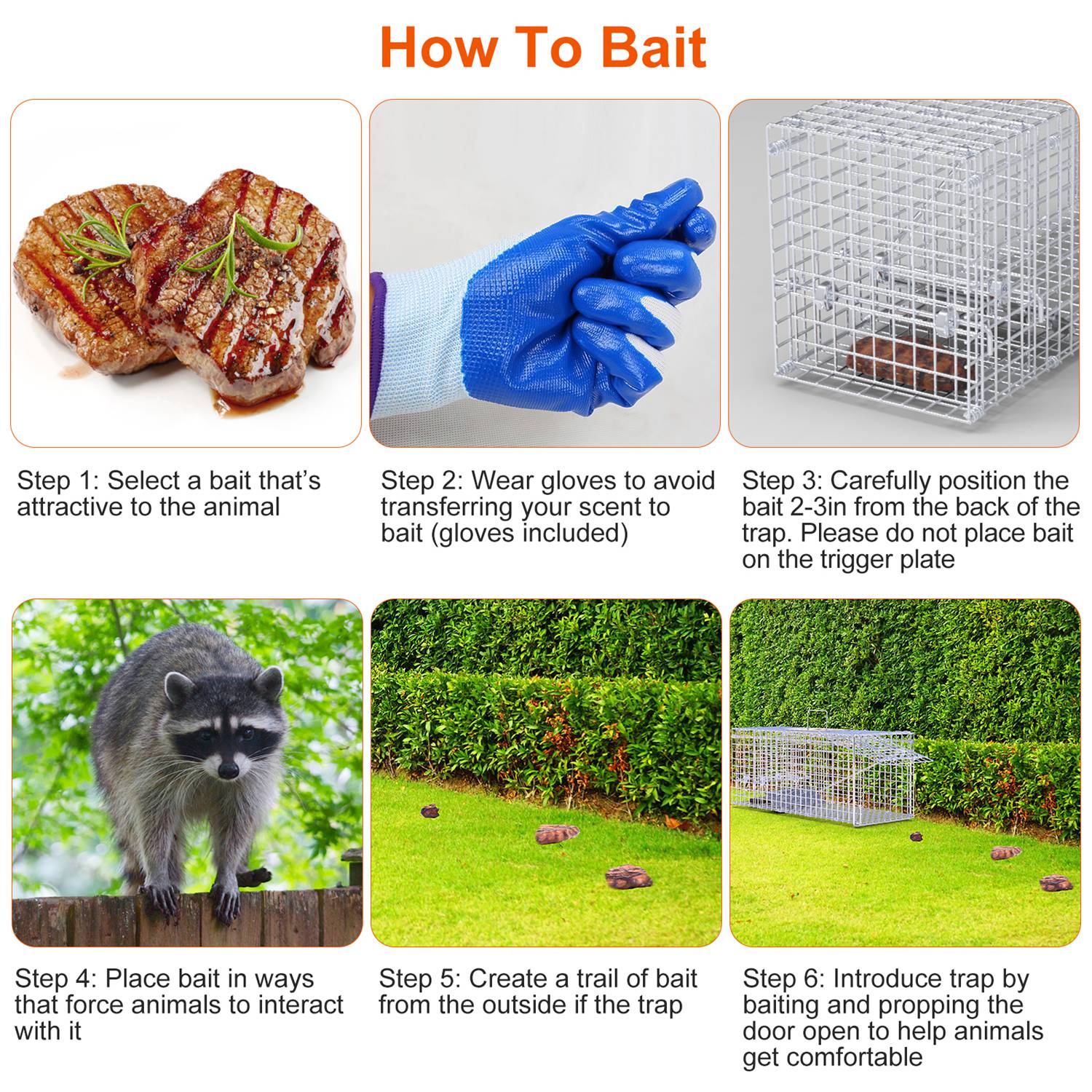 25.59Inch Live Humane Animal Trap Cage Heavy Duty Folding Catch And Release Rodent Cage For Rabbit Squirrel Possum Skunk Kitten Raccoon And More - Image 7