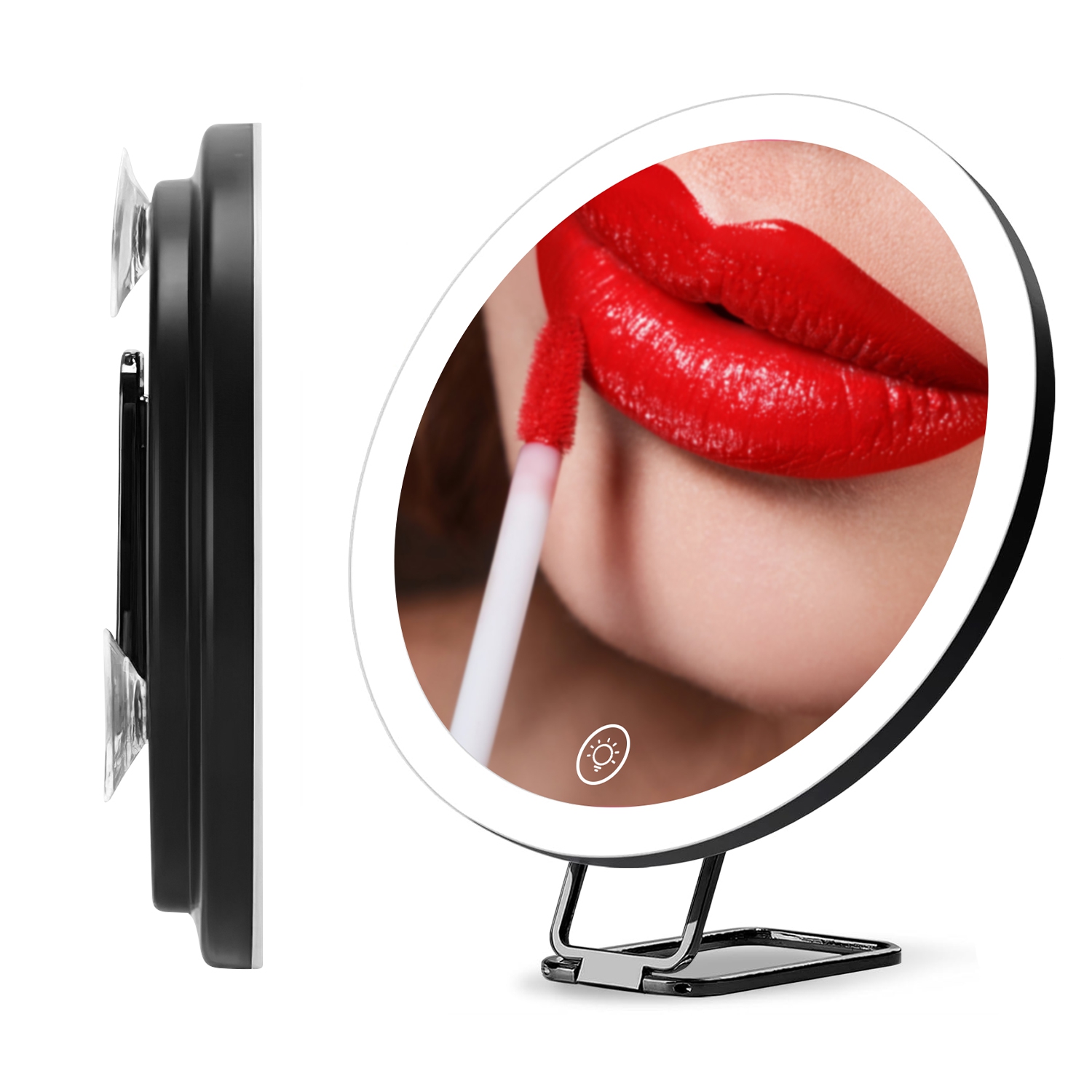 30X Magnifying Mirror With Light 3 Colors Dimmable Brightness Included Tweezer Scissor
Travel Magnifying Makeup Mirror with Suction Cup 360° Adjusta - Image 3