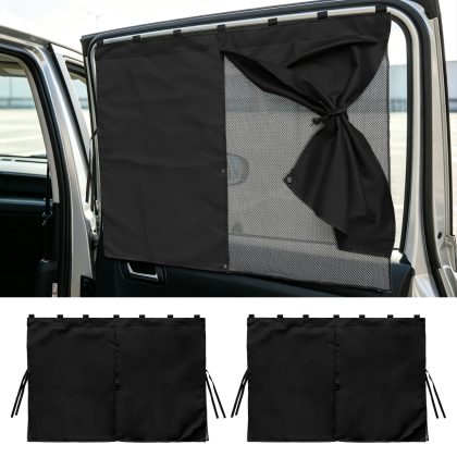 2 Pack Car Window Shades 26.77"×19.09" Double-Layer Magnetic Car Side Window Shades with 3 Adjustable Modes Universal Fit for Most Vehicles