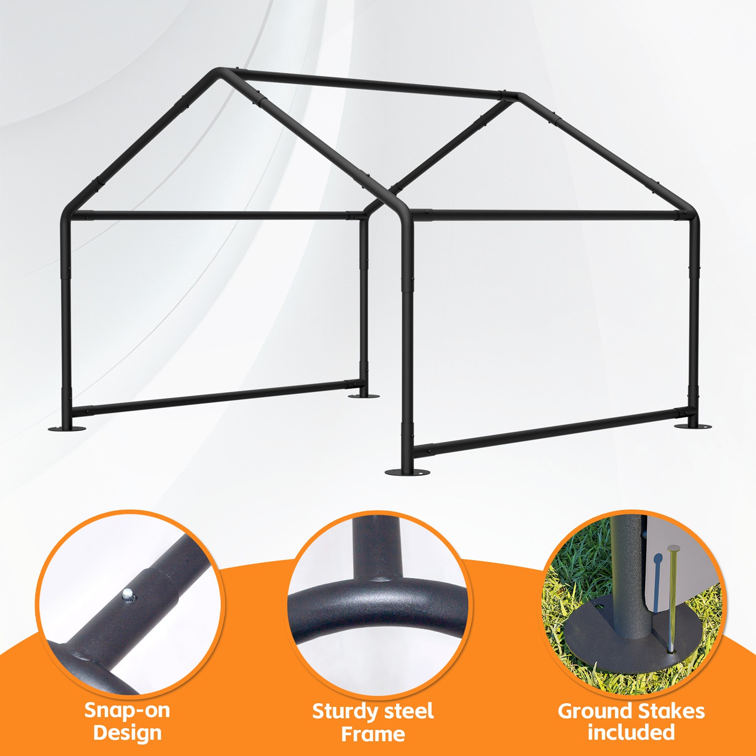 4'x4'x3' Extra Large Outdoor Dog House Tent Breathable Outdoor Enclosure with 3-Sided Roll-Up Mesh Windows Ground Stakes Storage Bag for Dogs, Cats - Image 2