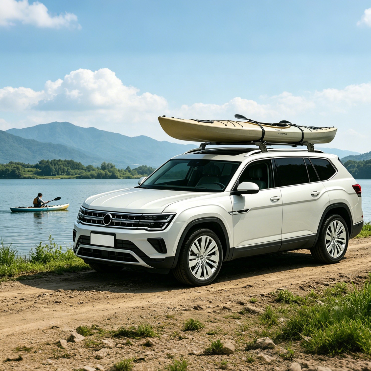 Roof Rack Cross Bars Fit for Volkswagen Atlas 2022-2026 with Factory Raised Side Rails Lockable Aluminum Roof Rack Crossbars With Locks Anti-Theft Car - Image 9