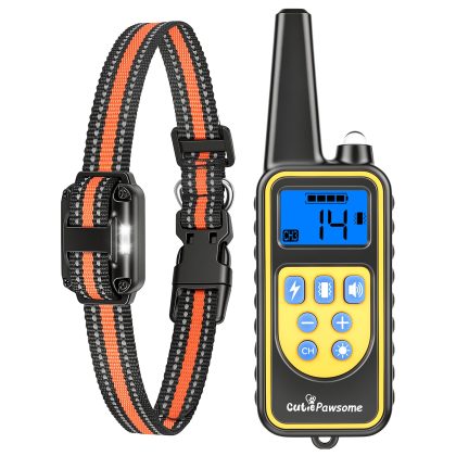 Dog Training Collar with Remote Rechargeable Dog Training Collar IP68 Waterproof with 4 Training Modes 3 Channels for Medium and Small Dogs